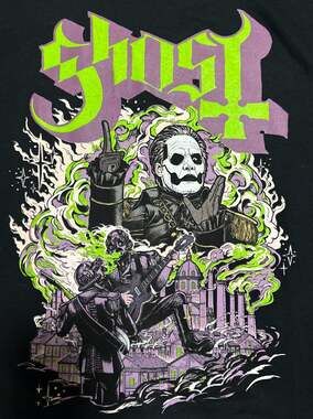 Ghost Band Papa Emeritus IV Neon Smoke Factory Graphic T-Shirt